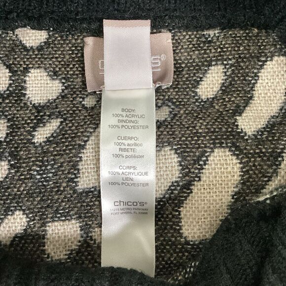 Chicos Sable Chianti Turtleneck Cape Poncho Sweater Womens L/XL Brown Cheetah - Picture 11 of 11